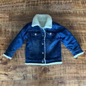 Kids Denim Jacket with Sherpa Lining